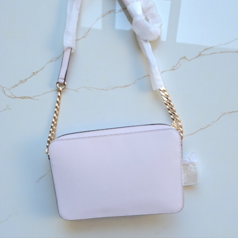 Michael Kors Jet Set Large Saffiano Leather Crossbody Bag - Picture 7 of 9